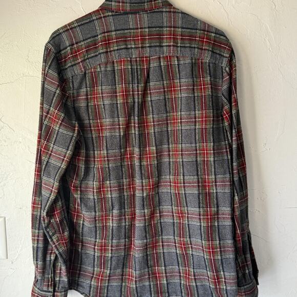LL Bean Shirt Mens Small Plaid Flannel Button Down Slightly Fitted Cabin Outdoor - Picture 7 of 7